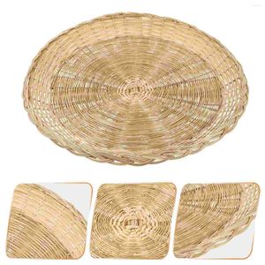 Dinnerware Sets Serving Baskets Dessert Platter Wicker Fruit Round Woven Pastry Farmhouse Snack Bread Decoration Home Cupcake Display