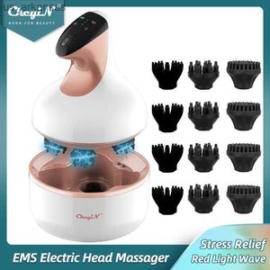 Helkroppsmassager CKEYIN EMS HALL Massager Cordless Electric Rotation Huvud Massage hjärnnerven Stimulator Stress Relief Promotera blodcirkulation L230523