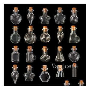 Pendants Mti Styles Mini Transparent Drift Bottle Wishingbottle Wooden Cork Small Glass Pendant Per Empty Bottles Drop Delivery Home Dhjvl