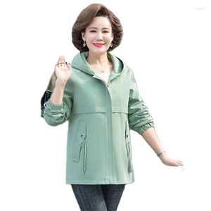 Kurtki damskie Mom Spring Coat 2023 Fashion Mode Cinge Women i Autumn Thinked Windbreaker Temperament Ladies Upper Sarment