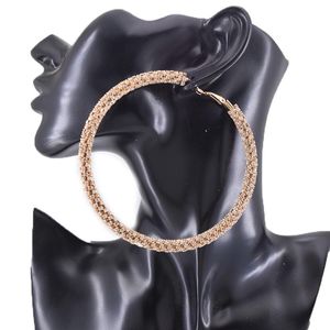 Huggie Trendy 9cm All Rhinestone Crystal Large Hoop Earrings Big Circle Earring Loop for Women Jewelry