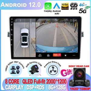 Для Toyota Verso EZ 2009 2010 2011 2018 2018 Android 12 беспроводной CarPlay Auto Car Multimedia Player Radio Audio GPS 2din-2