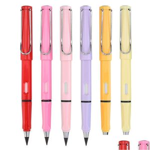 Pennor Kreativt skrivande penna nr Ink Novelty HB Eternal Sketch Ding School Supplies Stationery 14cm Drop Delivery Office Business DHIVJ