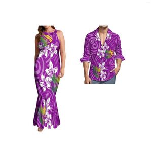 Vestidos casuais personalizados havaiano flor tropical estilo feminino vestido de noiva halter sereia vestidos para fiesta hawaiana