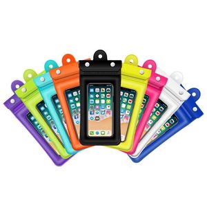 Party Favor Candy Color Phone Waterproof Bag Threelayer Sealed Floating Mobile Bags Summer Outdoor Diving Swimming Supplies Drop Del Dhxym