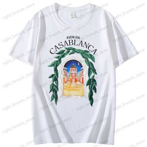 メンズTシャツカサブランカ女性の高品質のカジュアルTシャツのための贅沢100％コットンプリント特大のカジュアルなおかしくて