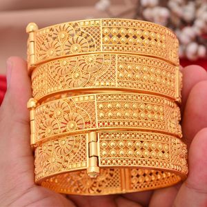 Bangle 4pcs/Set Luxury Bangles For Women Dubai Ethiopian Wedding Bangles African Jewelry Arab Middle East Can Open