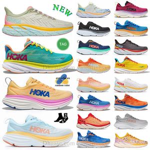 Hoka original One One Running Shoes Hokas Clifton 9 Bondi 8 8s 8a Free People Golden Coast Floral Lunar Rock Outer Space Blue Black White Pink Athletic Run Shoe Sneakers
