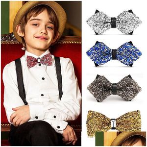 Bow Ties Fashion Accessories Diamond Tie Mens Wedding Decoration Adjustable Drop Delivery Dhoqh