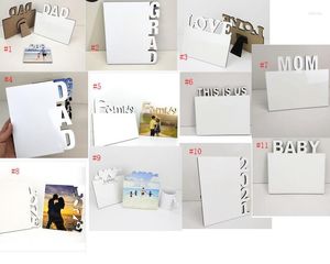 Frames MDF Sublimation Blank Po Frame DIY Wooden Lettering Board Sublimating White Family Home Heat Transfer SN