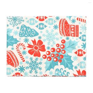 Adesivos de parede 1 PC Tabela de mesa impressa Mat Placemat Ornamento Decoração de pano de Natal