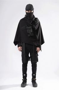 Erkek trenç paltolar erkekler pt-cape-1 panço teknoloji giyim ninjagear dark giyim açık punk kıyafetleri