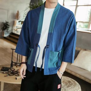 Ethnische Kleidung Japanische Kimono-Strickjacke Harajuku Männer Baumwolle Haori Yukata Traditionelle männliche Samurai Plus Größe XXXXXL