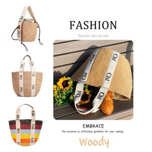 Designer travel Beach basket tote Bags Womens weekend mens Woody Raffias Purse summer weave Straw Shoulder luxury Crossbody gym pochette handbags duffle clutch bag