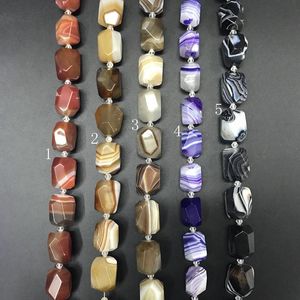 Crystal 1516pcs/strand 5 Color Choice Faceted Nuggets Natural Stripe Agates Loose Beads Onxy Stone Gems Slice Pendants Jewelry Making