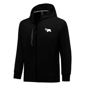 Дерби Каунти Мужские куртки, осеннее теплое пальто, толстовка с капюшоном для бега на открытом воздухе и застежкой-молнией, повседневная спортивная куртка с длинными рукавами