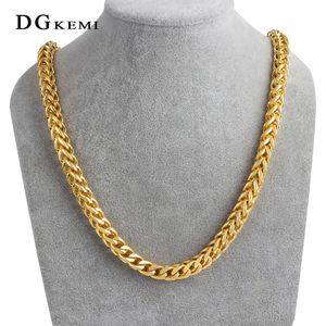 Necklaces 61cm*8mm New Arrive Stainless Steel Gold color Smooth Chains Men's Boy's Fashion Necklaces jewelry High Quality Lowest Price