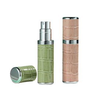 50pcs 5ml Mini Luxury Travel Empty Perfume Bottle Refillable Leather Cosmetic Liquid Container Portable Atomizer Spray Bottles