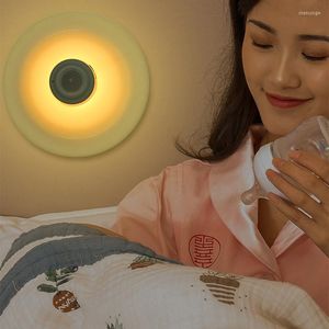 Luzes noturnas Armários de luz LED Sensor de movimento da escada Nightlight With Cuple Quarto Banheiro Lâmpada de cozinha iluminação interna preta