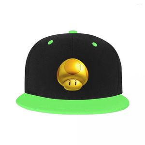 Boll Caps Classic Unisex Mushroom Kingdom Video Game Baseball Cap Vuxen Tecknad justerbar Hip Hop Hat Män kvinnor utomhus