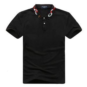 Erkek Polos Trendy şişman iş rahat Yaka kısa kollu T-shirt artı şişman adam polo gömlek şişman kardeş erkek giyim 220402