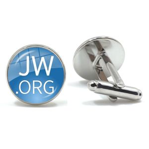 Nova chegada JW.org Cufflinks steampunk Jeová Testemunhas de vidro Domem de jóias Presentes de camisa redonda de camisa redonda