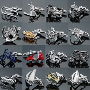 Заводские прямые продажи мотоциклы велосипеды гоночные автомобили запонки для животных моделирование мужские французские рубашки