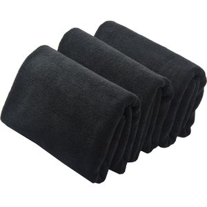 Black Microfiber Bleach Beauty Beauty Hairdresser Spa Banho Toalha de Secagem de Recursos 5 PCs