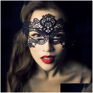 Partymasken Mode Königin Spitze Maske Exquisite Maskerade Schwarz Weiß Halloween Dekoration Drop Lieferung Hausgarten Festliche Lieferungen Dhkvd