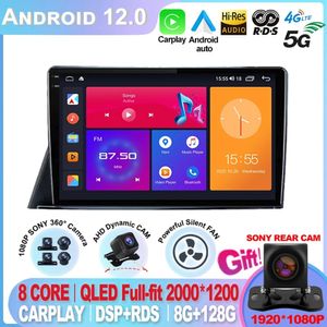 Android 12 Navigation Car Radio For TOYOTA SIENTA 2019-2021 Multimedia wireless Carplay 360 cam QLED IPS Screen DSP Android auto-3