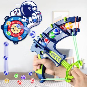 Slingshot yapışkan top dart tahtası Montessori Eğitim Oyunu Çocuklar için Hedef Yapışkan Top atış Bow Toy Açık Partisi Oyuncaklar