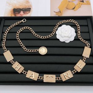 Famoso marchio Ladies Metal Chain Dress Decoration Fashion Lettera Catena in vita Cintura di lusso classica Cinture da donna per ragazze di design TopSelling