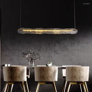 Deckenleuchten Kronleuchter Lampe Nordic Luxus minimalist ein Wort langes Kristallglas Restaurant Einfacher moderne Bar Rezeption Wohnzimmer