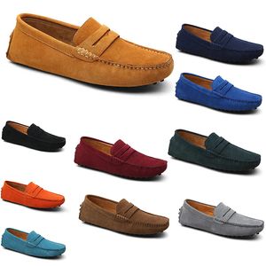 2023 homens sapatos casuais preto azul laranja cinza verde marrom slip-on tênis tamanho 40-45 cor 13