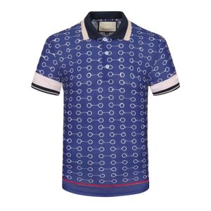 2023 Модная рубашка с отворотом и коротким стилистом Smens Polo Рубашки Роскошная Италия Дизайнерская одежда с коротким рукавом мода Мужская футболка Asian Size M-3XL