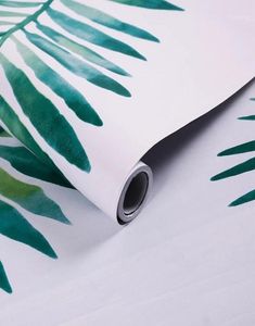 Papel tapiz 3D hojas tropicales papel tapiz autoadhesivo impermeable Mural papel de contacto decoración moderna para el hogar para paredes habitación de niños dormitorio 6598060