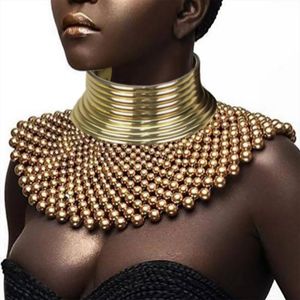 Chokers Liffly Brand African Indian Jewelry Handmade Beaded Statement Necklaces For Women Collar Beads Choker Necklace Wedding Dress 230524
