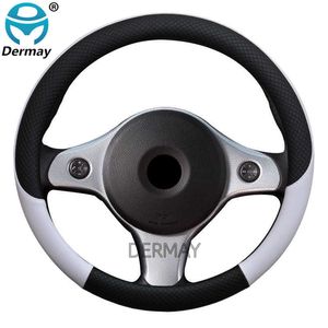 Steering Wheel Covers 100% DERMAY Brand Leather Car Steering Wheel Cover Anti-slip for Alfa Romeo 159 147 156 166 Giulietta GT Mito Auto Accessories G230524 G230524