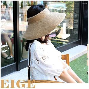 Wide Brim Hats Summer Visors Hat Uv Protection Travel For Women Large Beach 2023 Women's Bucket Sun Visor