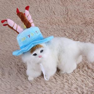 Abbigliamento per cani Pet Birthday Hat Cake Candele Design Cap Costume Charms Grooming Accessori per gatti Cani Piccoli animali