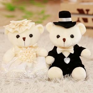 Plush Dolls 1pair 18cm Selling Item Couple Bears Wedding Bears Wedding Gifts Soft Doll kawaii Toy Brinquedos For Kid 230523