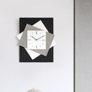 Väggklockor nordisk enkel design stil klockkonst kreativ stum modern stor geometri personlighet heminredning wanddeko