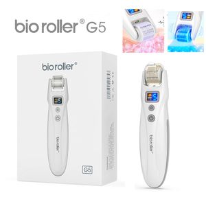 Electric Bio Roller G5 Ansiktsmassageverktyg Ta bort rynkor hudföryngring krympsporer anti-aging minskar akne 5 i 1 EMS LED-mikronedle vibrationrulle