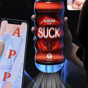 Controle de aplicativos interativo Suckagem automática masculino Copo de masturbador real Vibração vaginal real Oral suck masturbação brinquedos sexuais homens 80% loja online