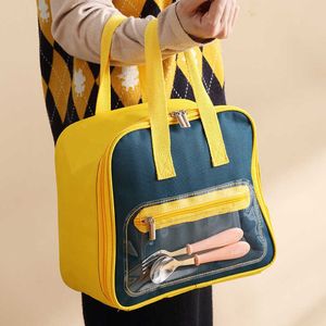 Rucksack-Packs Mittagessen Doppel-Reißverschluss Hot Tragbare Handtasche Arbeit Picknick Reise Lebensmittel Isolierung Lagerung Kühltasche Praktisches Zubehör P230524