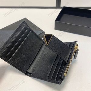 Mens designer bag <strong>designer wallet</strong> card holder women saffiano purse black triangle designer pouch passport holders cover porte monnaie sacoche luxury XB017 E23