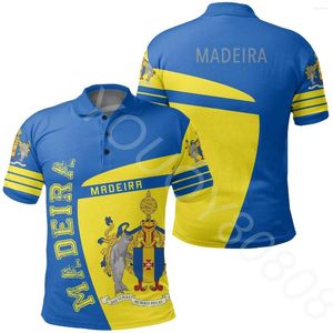 Erkek Polos Afrika Polo Gömlek - Madeira Sport Haute Sıradan Atletik Sokak Tarzı Erkek Yaz Tops