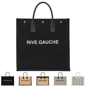 Bolsa feminina de qualidade espelhada Rive Gauche Bolsa de compras carteira masculina designer de tecido de linho Bolsa de praia Bolsas de praia de lona de luxo Bolsa mensageiro transversal de ombro