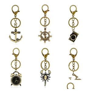 Key Rings Ship Creative Alloy Anchor Camera Pendant For Male And Female Students Keychain Gifts R122 Mix Order 20 Pieces A Lot Drop Dhl3X