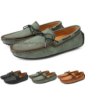 Modische Herren-Freizeitschuhe, bequem, atmungsaktiv, für den täglichen Gebrauch, Leder, Scrub Hundred, Freizeit, Schwarz, Slip-on-Mann, faule Überschuhe, Turnschuhe, Jogging-Walking-Schuh B002